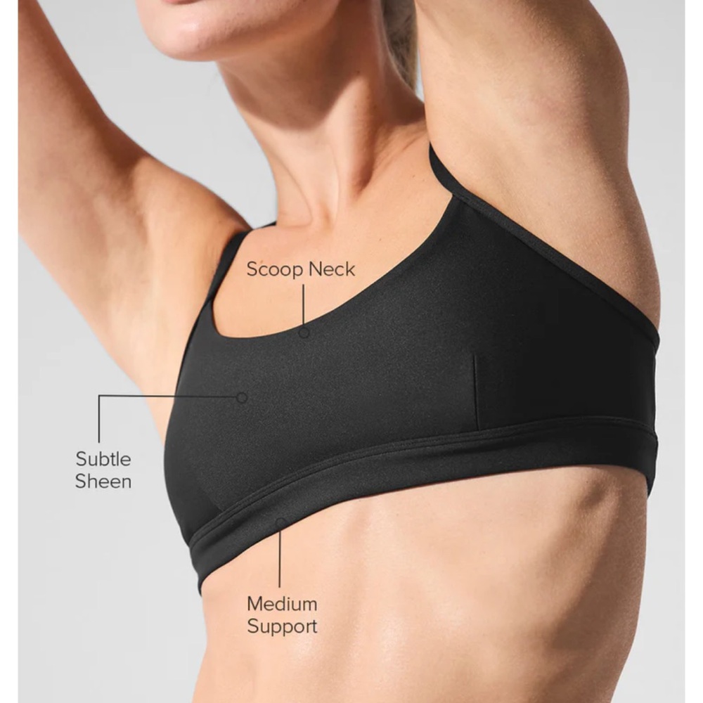 ALO Yoga Black Minimalist Sports Bra Size Medium